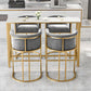 Modern Faux Marble Top Pub Table Set 1/3/5 Pieces White Bar Set with Upholstered Stools Clearhalo 'Bar Furniture' 'furn' 'furn_home_bar_bar_sets' 'Furniture' 'Home Bars & Bar Sets' 'home_bar_bar_sets' 'Kitchen & Dining Furniture' 1200x1200_3b20c577-f636-4106-9a3a-a6584430bd50