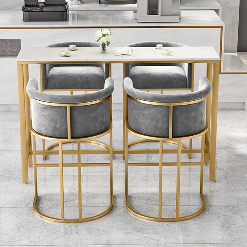 Modern Faux Marble Top Pub Table Set 1/3/5 Pieces White Bar Set with Upholstered Stools Clearhalo 'Bar Furniture' 'furn' 'furn_home_bar_bar_sets' 'Furniture' 'Home Bars & Bar Sets' 'home_bar_bar_sets' 'Kitchen & Dining Furniture' 1200x1200_3b20c577-f636-4106-9a3a-a6584430bd50