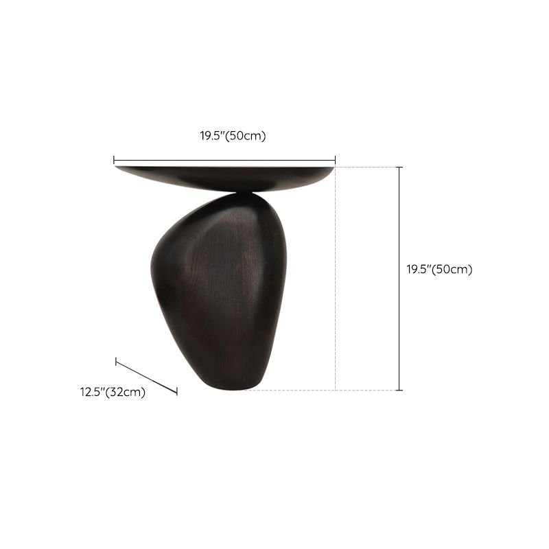 Contemporary Side End Table Oval Pedestal Living Room Solid Wood Corner Table Clearhalo 'Coffee & Accent Tables' 'End & Side Tables' 'end_side_tables' 'furn' 'furn_end_side_tables' 'Furniture' 'Living Room Furniture' 1200x1200_3b218dc6-beeb-49f5-87b7-397895147fd8