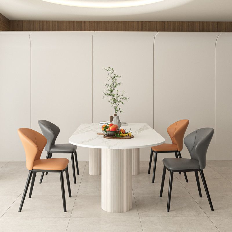 Modern Irregular Shape Table Sintered Stone Table with 3 Legs Clearhalo 'Dining Tables & Seating' 'Dining Tables' 'dining_table' 'furn' 'furn_dining_table' 'Furniture' 'Kitchen & Dining Furniture' 1200x1200_3b2291d2-cd88-4076-ba32-1469e60f826c