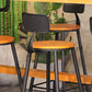 Massivholz-Bartisch-Set, moderner rechteckiger 1/2/7-teiliger Thekentisch