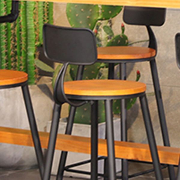 Massivholz-Bartisch-Set, moderner rechteckiger 1/2/7-teiliger Thekentisch
