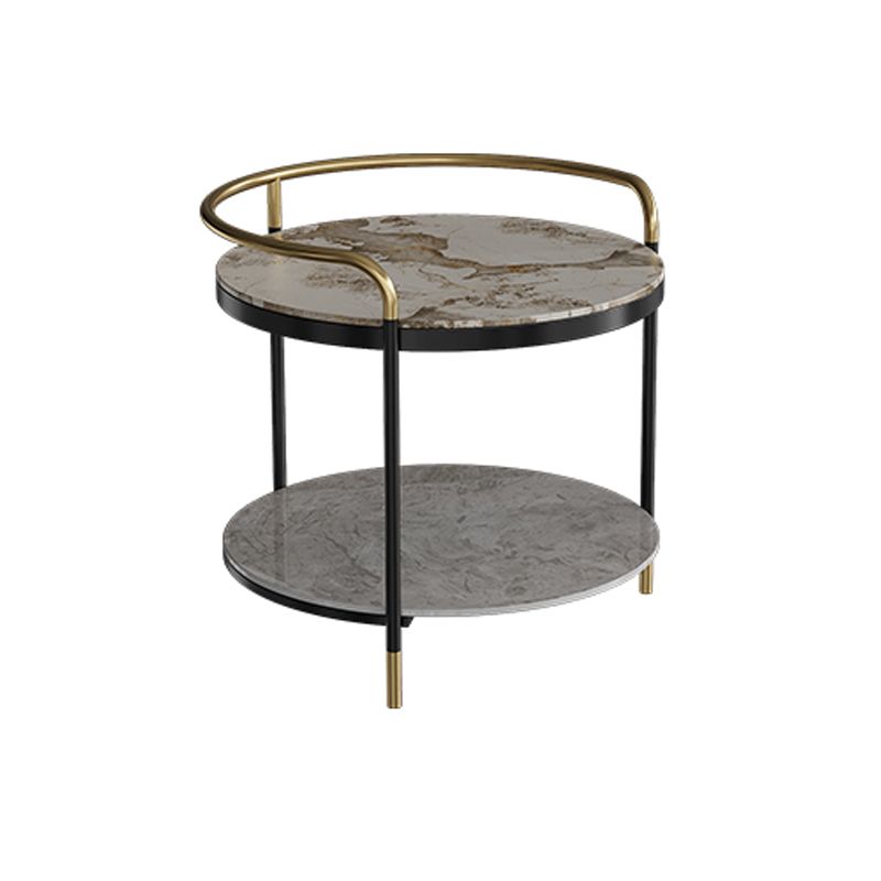 Contemporary with Shelf 3 Legs Round Double Tier Side End Table Clearhalo 'Coffee & Accent Tables' 'End & Side Tables' 'end_side_tables' 'furn' 'furn_end_side_tables' 'Furniture' 'Living Room Furniture' 1200x1200_3b25751d-1cd4-4dc6-b177-f174b8dc59f4