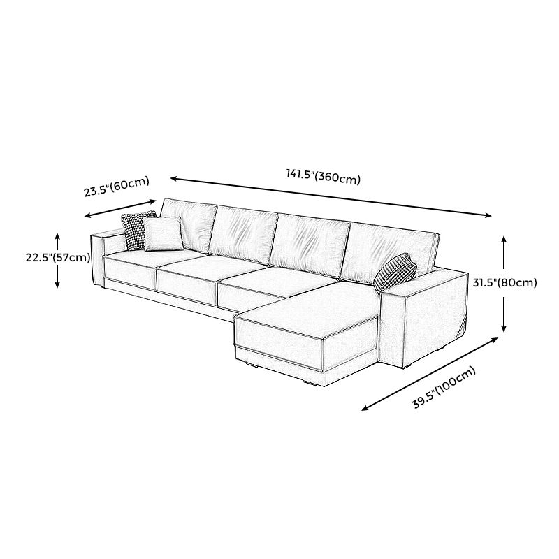 Square Arm Dark Gray Cushion Back Removable Cushions Storage Sofa Clearhalo 'furn' 'furn_sectionals' 'Furniture' 'furniture_sectionals' 'Living Room Furniture' 'Sectionals' 1200x1200_3b269a8c-2b87-4fbd-9bdf-51a87c521e15