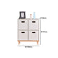 Contemporary Accent Cabinet with Withe Top and Natural Legs Cabinet