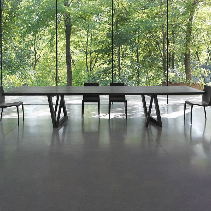 Industrial Solid Wooden Table Restaurant Rectangle Dining Table with Double Pedestal Base Clearhalo ' dining_table' 'Dining Tables & Seating' 'Dining Tables' 'furn' 'furn_dining_table' 'Furniture' 'furniture_dining_table' 'Kitchen & Dining Furniture' 'kitchen&dining_furn' 'kitchen' 'kitchen_dining_table' 1200x1200_3b287b50-87a9-49d3-a3a0-0a0851f0ac39