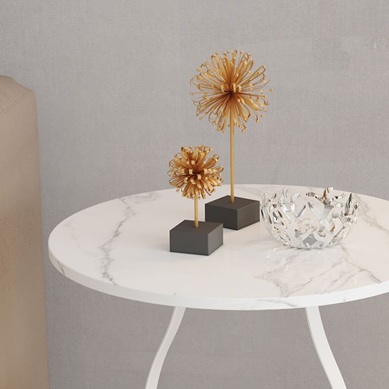 19.6" Tall Modern Round Slate Top Side Table Iron Pedestal End Table Clearhalo 'Coffee & Accent Tables' 'End & Side Tables' 'end_side_tables' 'furn' 'furn_end_side_tables' 'Furniture' 'Living Room Furniture' 1200x1200_3b29640d-06fc-4ebf-9f16-e7c36d9e2883