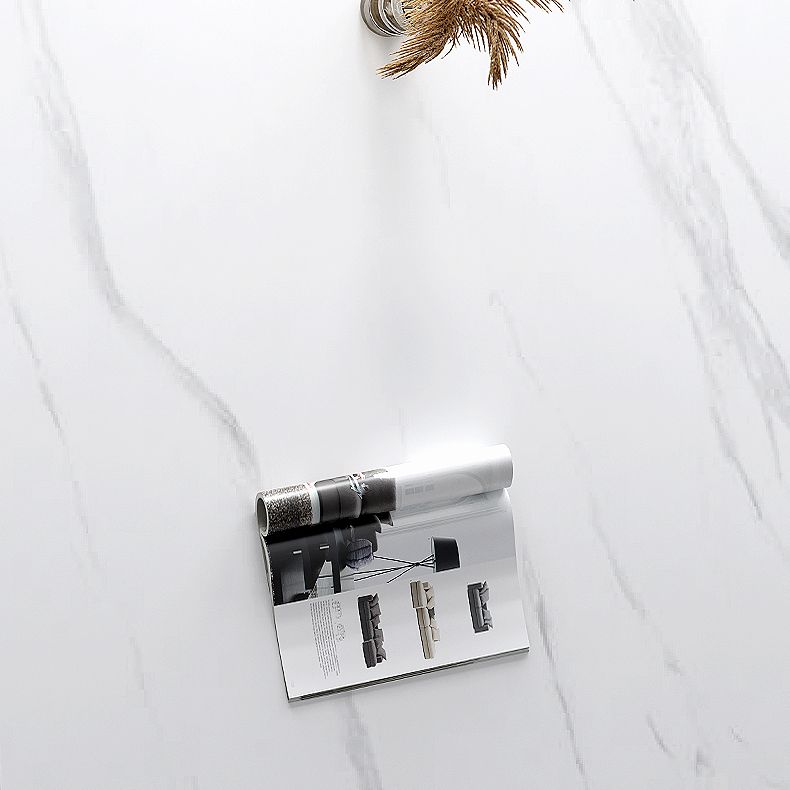 5/7 PCs zeitgenössischer Steinrechteck -Formtisch mit gepolsterter Stuhl