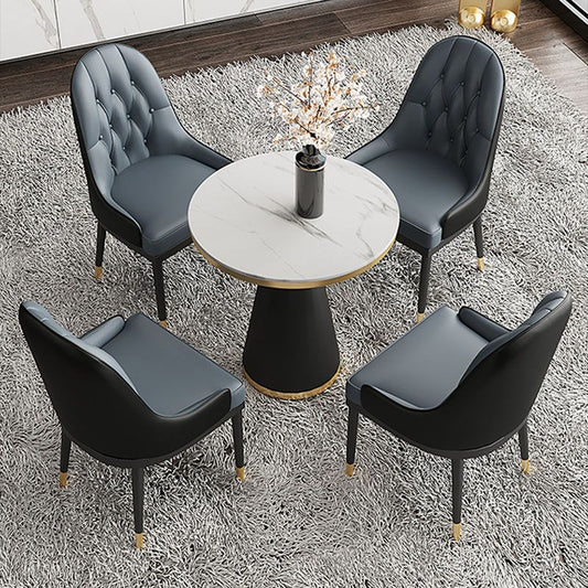 Modern Style Dining Table White Top Sintered Stone Table for Dining Room Clearhalo 'Dining Tables & Seating' 'Dining Tables' 'dining_table' 'furn' 'furn_dining_table' 'Furniture' 'Kitchen & Dining Furniture' 1200x1200_3b297a70-5ca0-4cb0-a5d2-15fa503a08ad