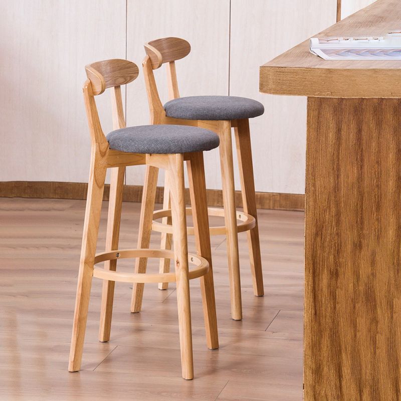 Contemporary Beech Low Back Home Stool Matte Finish Upholstered Bar Stools Clearhalo 'Bar Furniture' 'Bar Stools' 'bar_stools' 'furn' 'furn_bar_stools' 'Furniture' 'furniture_bar_stools' 'Kitchen & Dining Furniture' 1200x1200_3b29c3a6-7452-4a48-aaaa-b045ba38ac3b
