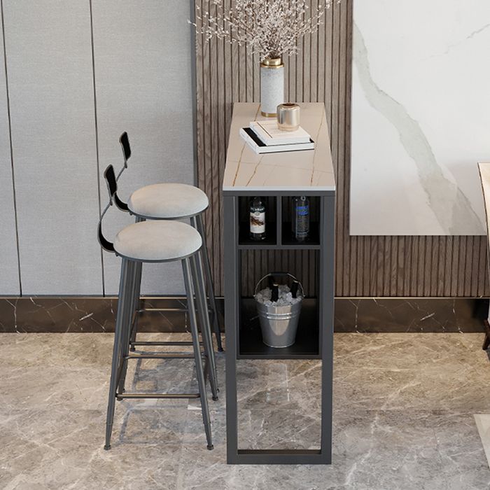 Dining Room Marble Counter-height Pub Table Rectangle Double Pedestal Bar Table Clearhalo 'Bar Furniture' 'Bar Tables' 'bar_tables' 'furn' 'furn_bar_tables' 'Furniture' 'furniture_bar_tables' 'Kitchen & Dining Furniture' 'kitchen&dining_furn' 'kitchen' 1200x1200_3b2a362e-6d19-4e5a-ad9d-81026e02524d