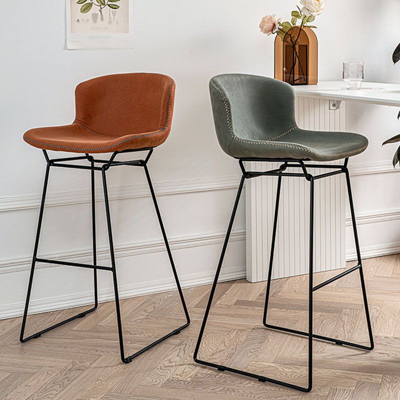 Scandinavian Footrest Living Room Stool Matte Finish PU Leather Barstool Clearhalo 'Bar Furniture' 'Bar Stools' 'bar_stools' 'furn' 'furn_bar_stools' 'Furniture' 'furniture_bar_stools' 'Kitchen & Dining Furniture' 1200x1200_3b2aa2d9-4ac4-4135-b583-fed3df151f2d
