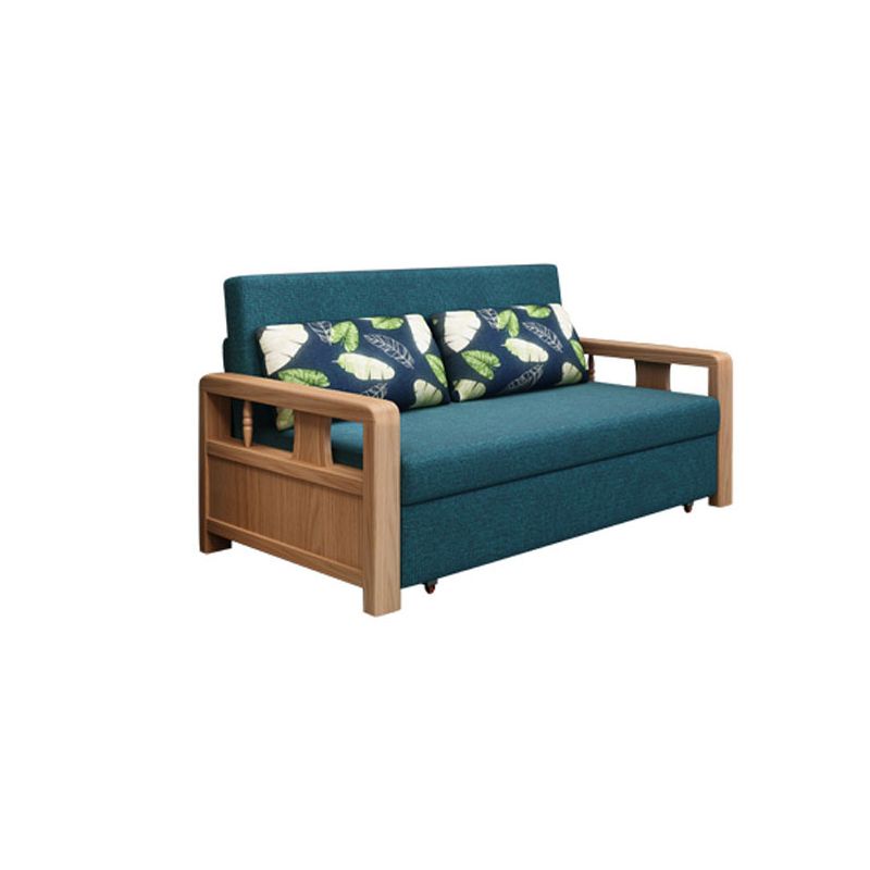 Linen Sleeper Sofa 31.49" Wide Scandinavian Sofa Bed with Upholstered