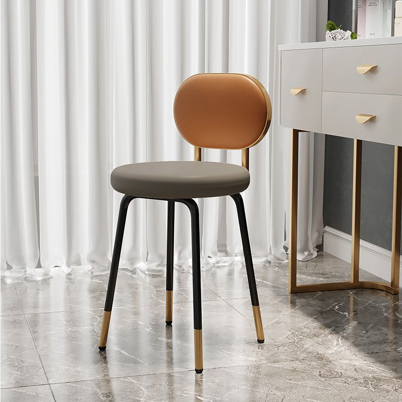 Nordic Design Open Back Side Armless Chairs Faux Leather Side Chair Clearhalo ' kitchen&dining_furn' 'Dining Chairs' 'Dining Tables & Seating' 'dining_chair' 'furn' 'furn_dining_chair' 'Furniture' 'furniture_dining_chair' 'Kitchen & Dining Furniture' 'kitchen' 1200x1200_3b2c0260-97a8-4f7f-b8ba-65b6d0c14cf2