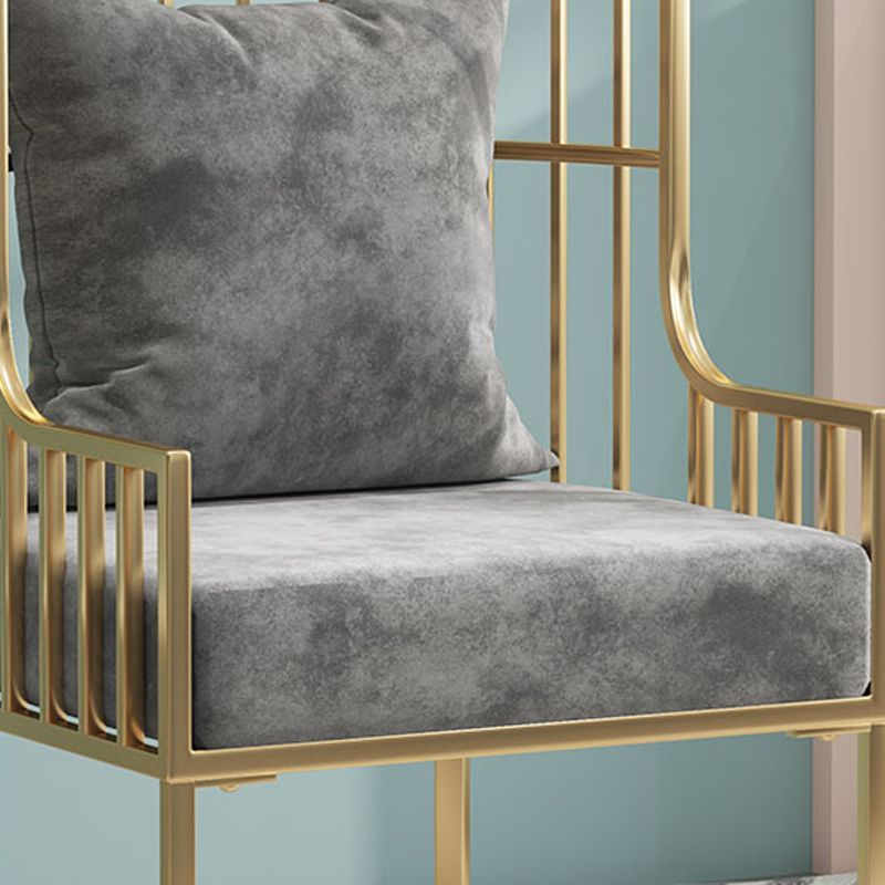 Stile glam da 25,6 "cuscino largo posteriore a braccio quadrato sedia a palloncino