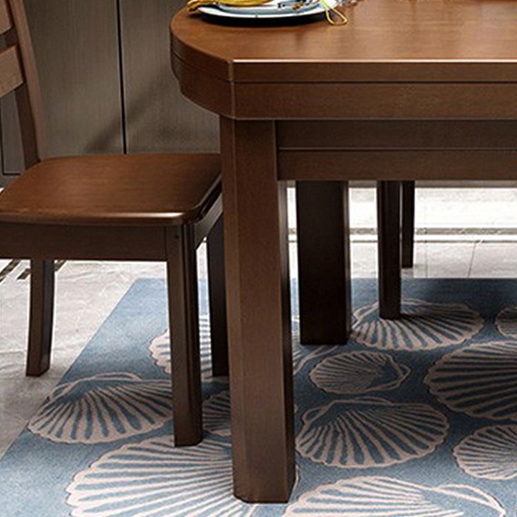 Contemporary Dinner Table Wood 4 Legs Dining Room Table for Home