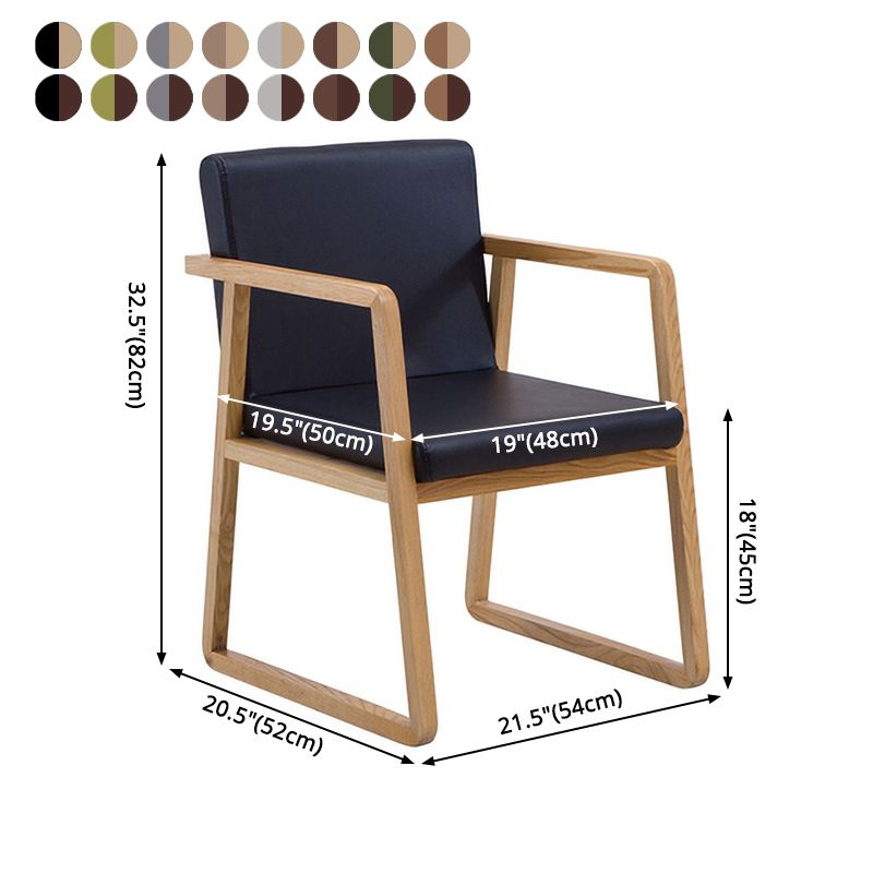 Contemporary Wood Dining Arm Chairs Upholstered Fabric Dining Side Chair for Restaurant Clearhalo ' kitchen&dining_furn' 'Dining Chairs' 'Dining Tables & Seating' 'dining_chair' 'furn' 'furn_dining_chair' 'Furniture' 'furniture_dining_chair' 'Kitchen & Dining Furniture' 'kitchen' 1200x1200_3b2f8ffd-5138-4ae4-aea6-2fbb33250c39