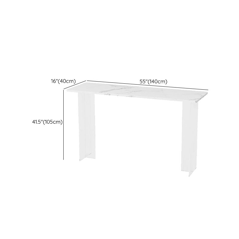 Rectangle Bar Pub Table Set 3 Pcs Stone Top Bar Table and Metal Frame Stools Clearhalo 'Bar Furniture' 'furn' 'furn_home_bar_bar_sets' 'Furniture' 'Home Bars & Bar Sets' 'home_bar_bar_sets' 'Kitchen & Dining Furniture' 1200x1200_3b32a8ec-8b91-4222-a677-3536b989fd19