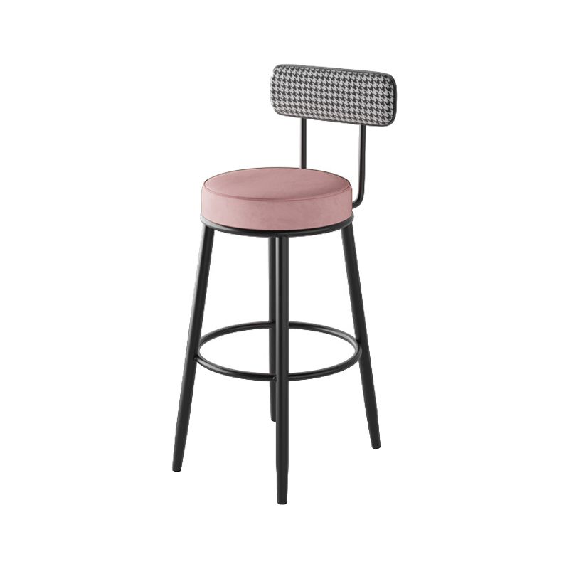 Scandinavian Matte Finish Velvet Counter Stool Footrest Coffee Shop Barstool Clearhalo 'Bar Furniture' 'Bar Stools' 'bar_stools' 'Furniture' 'furniture_bar_stools' 'Kitchen & Dining Furniture' 1200x1200_3b33cc20-1dfe-4ca6-8893-98cecb024748