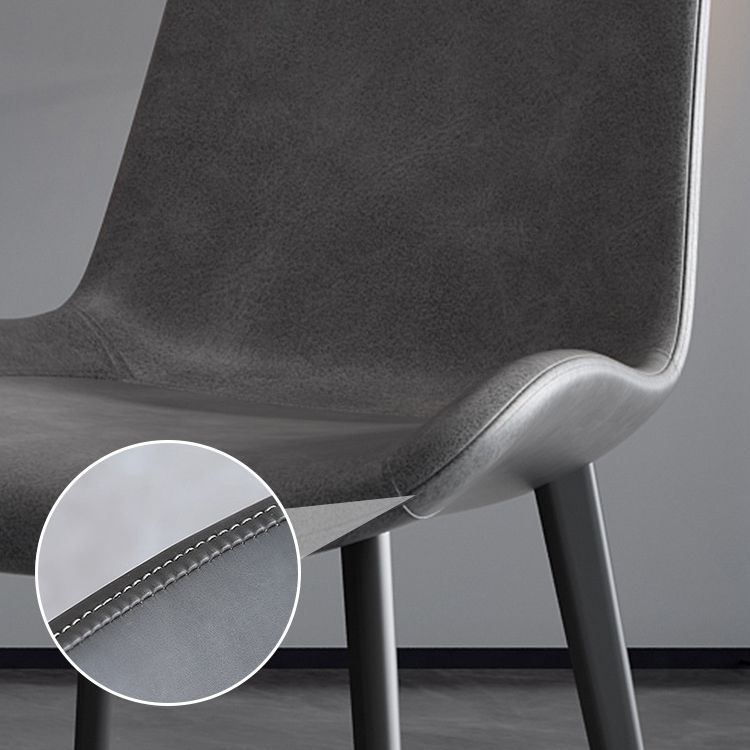 Sillas de comedor de cocina de cuero falso sillas industriales con base de metal