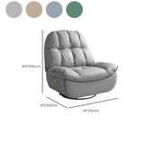 Chaise inclinable inclinable en cuir en cuir en cuir en cuir unie avec poche latérale