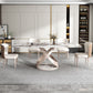 Metal Traditional Luxury Rectangle Dining Table Sintered Stone Table with Pedestal Base Clearhalo ' dining_table' 'Dining Tables & Seating' 'Dining Tables' 'furn' 'furn_dining_table' 'Furniture' 'furniture_dining_table' 'Kitchen & Dining Furniture' 'kitchen&dining_furn' 'kitchen' 'kitchen_dining_table' 1200x1200_3b371e2c-0718-4970-85f6-fbbc6e6829d1