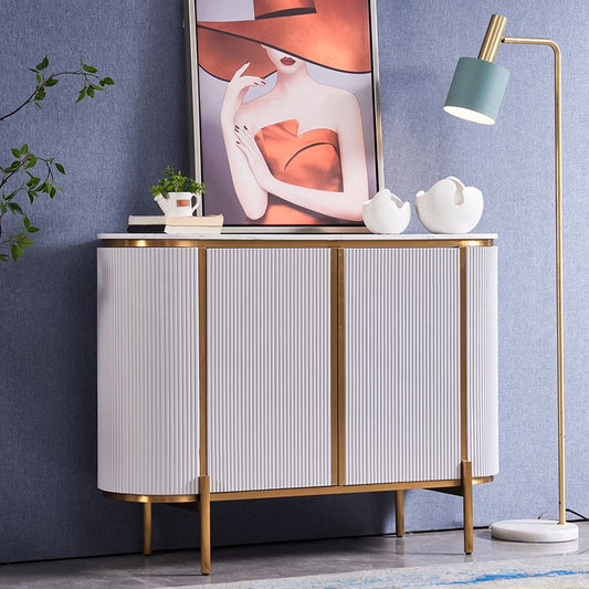 Scheda laterale in stile contemporaneo in legno per sala da pranzo