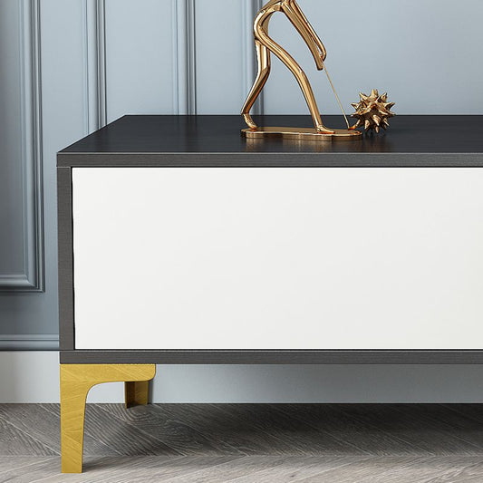 1 cassetto TV contemporaneo TV in finto legno TV con 2 porte