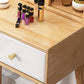 Scandinavian Dressing Table with Mirror and 2-Drawers Solid Wood Clearhalo 'Bedroom Furniture' 'furn' 'furn_makeup_vanities' 'Furniture' 'Makeup Vanities' 'makeup_vanities' 1200x1200_3b38db0b-b46b-4a2e-8e64-abee47ca8d9c