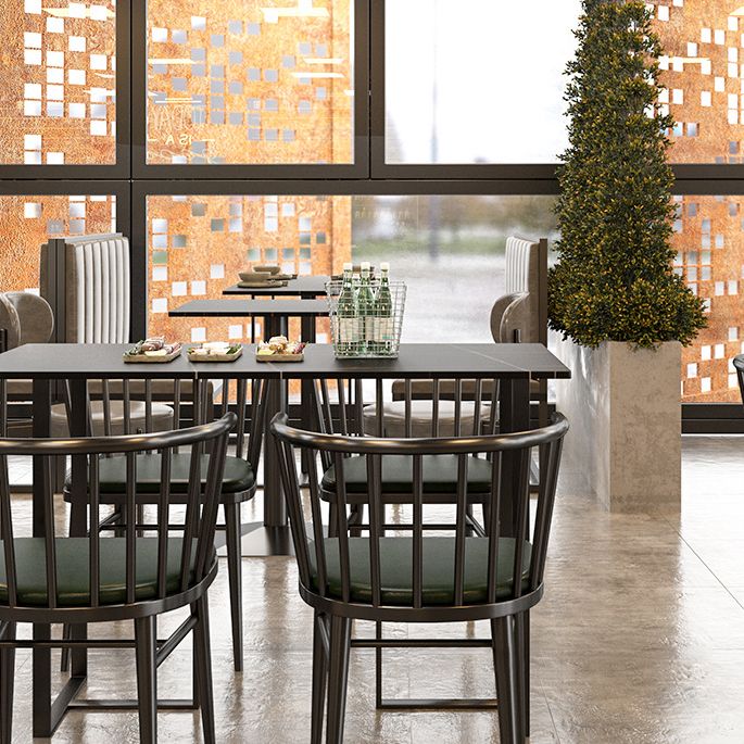 Industrial Iron Dining Table Stone Dining Furniture with Metal Base Clearhalo 'Dining Tables & Seating' 'Dining Tables' 'dining_table' 'furn' 'furn_dining_table' 'Furniture' 'Kitchen & Dining Furniture' 1200x1200_3b3afec5-2102-4930-909b-a96f5b85e2a0