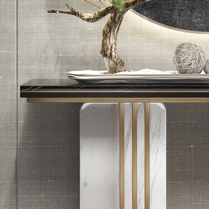 33.46 "Mesa de consola de piedra rectángulo de scratch Resistan Accent Table