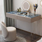 Contemporary 2-Drawer Vanity Dressing Table Slate Top Make-up Vanity