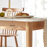 Tavolo da pranzo top in pietra tradizionale tavolo da pranzo del rettangolo di lusso con 4 gambe in legno