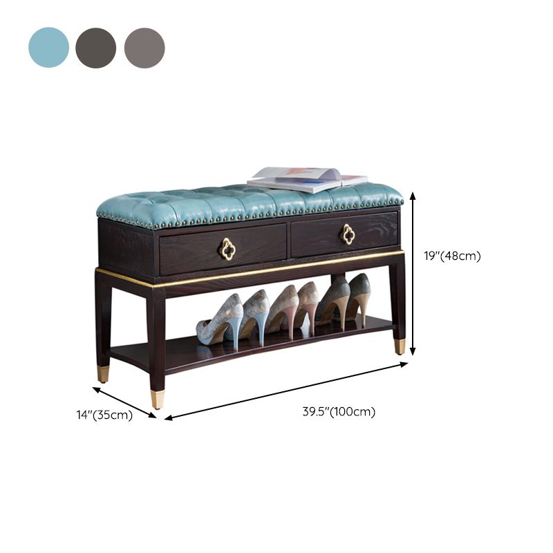 14" W Cushioned Seating Bench Rectangle Shoe Storage Entryway Bench Clearhalo 'Benches' 'Chairs & Seating' 'furn' 'furn_benches' 'Furniture' 'Living Room Furniture' 1200x1200_3b3e0416-440e-48e2-aec5-ef18edc5ca7b