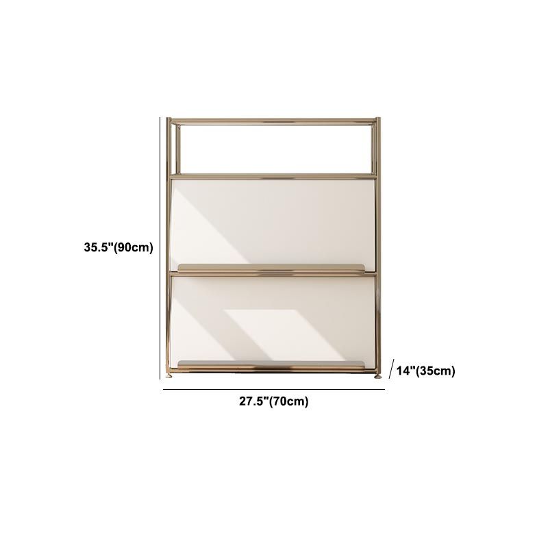 Contemporary Metal Sideboard with Drawers White Dining Buffet for Living Room Clearhalo 'buffet_sideboard' 'Buffets & Sideboards' 'furn' 'furn_buffet_sideboard' 'Furniture' 'Kitchen & Dining Furniture' 1200x1200_3b3edda1-b6e3-40b5-913a-da0206f0fd98