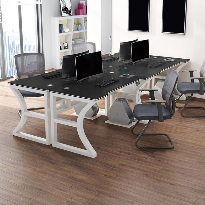 Eigentijdse Office Desk Antique Finish Computer Desk met metalen benen