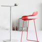 Armless Metal Indoor Bar Stool Scandinavian Plastic Stool with Footrest