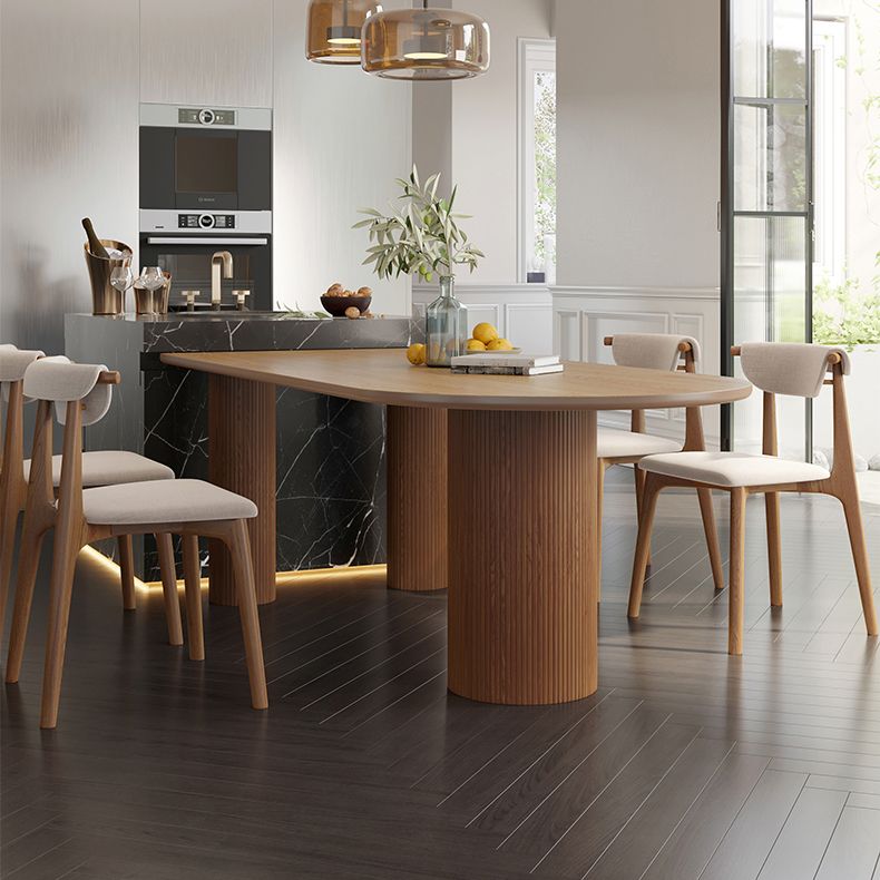 Solid Wood Contemporary Free Form Table Wood Top Dining Table for Dining Room Clearhalo ' dining_table' 'Dining Tables & Seating' 'Dining Tables' 'furn' 'furn_dining_table' 'Furniture' 'furniture_dining_table' 'Kitchen & Dining Furniture' 'kitchen&dining_furn' 'kitchen' 'kitchen_dining_table' 1200x1200_3b434596-cb35-4ab3-bc87-3fba69998c87