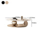 Elliptical Stone Glam Abstrakter Kaffee-Cocktailtisch mit Bodenregal