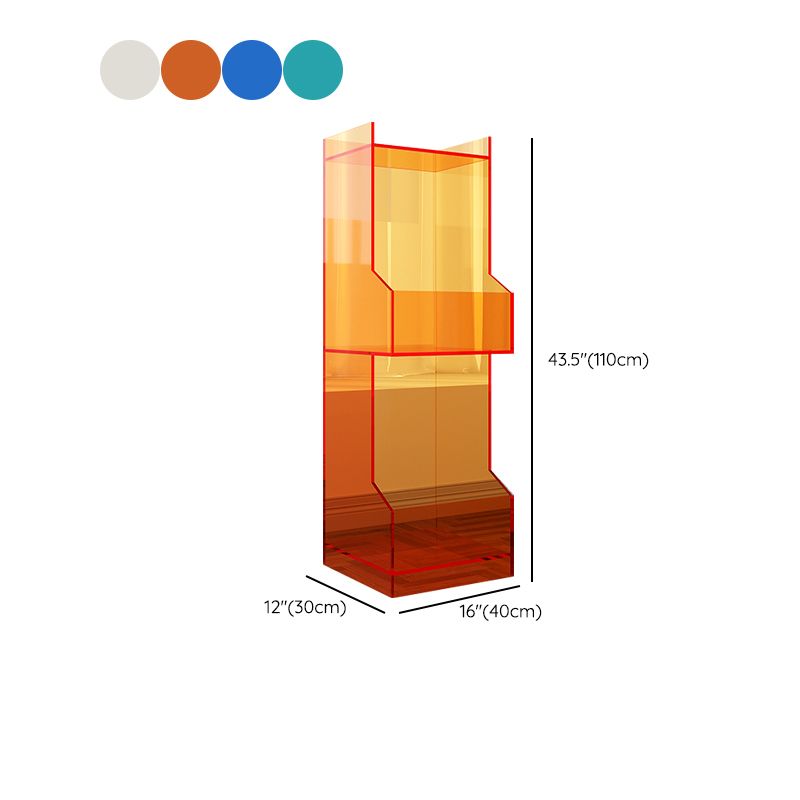 Acrylic Closed Back Bookshelf Standard Scandinavian Bookcase with Shelves Clearhalo 'Bookcases' 'furn' 'furn_bookcases' 'Furniture' 'Office Furniture' 1200x1200_3b446775-8e7e-436a-a1d1-9882e31b34e3