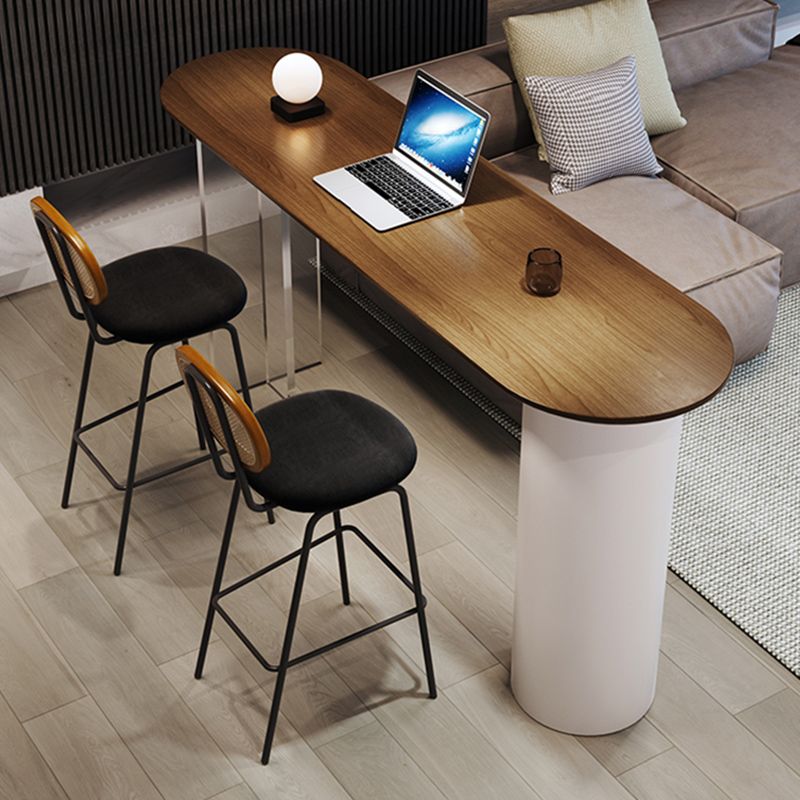 Moderne stijl ovale balk tabel 1/2/3 stuks houten balktafel ingesteld voor keuken