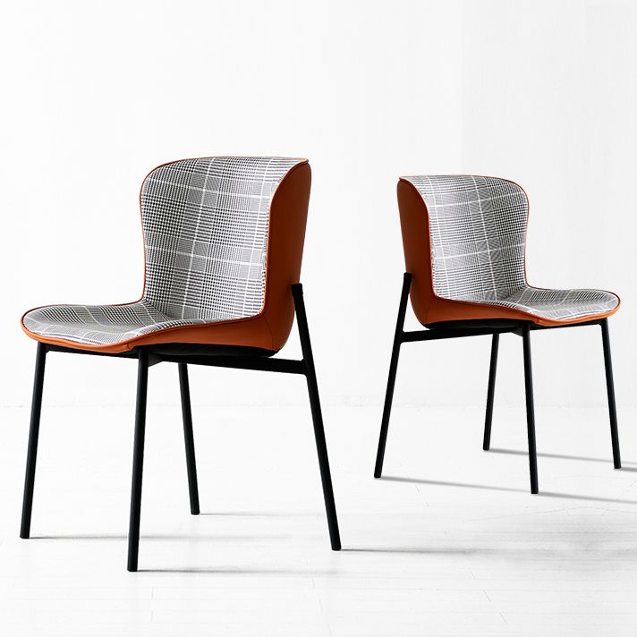 Minimalist Armless Solid Back Chair Linen Dining Chairs for Home Clearhalo 'Dining Chairs' 'Dining Tables & Seating' 'dining_chair' 'furn' 'furn_dining_chair' 'Furniture' 'furniture_dining_chair' 'Kitchen & Dining Furniture' 1200x1200_3b452508-af32-44ba-935e-8c90440f8e2b