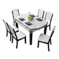Simplicity Style Dining Site Table Faux Marble Furniture with Drop-Leaf Clearhalo 'Dining Tables & Seating' 'Dining Tables' 'dining_table' 'furn' 'furn_dining_table' 'Furniture' 'Kitchen & Dining Furniture' 1200x1200_3b45d22a-4387-43d1-96d2-2c2d68f82abe