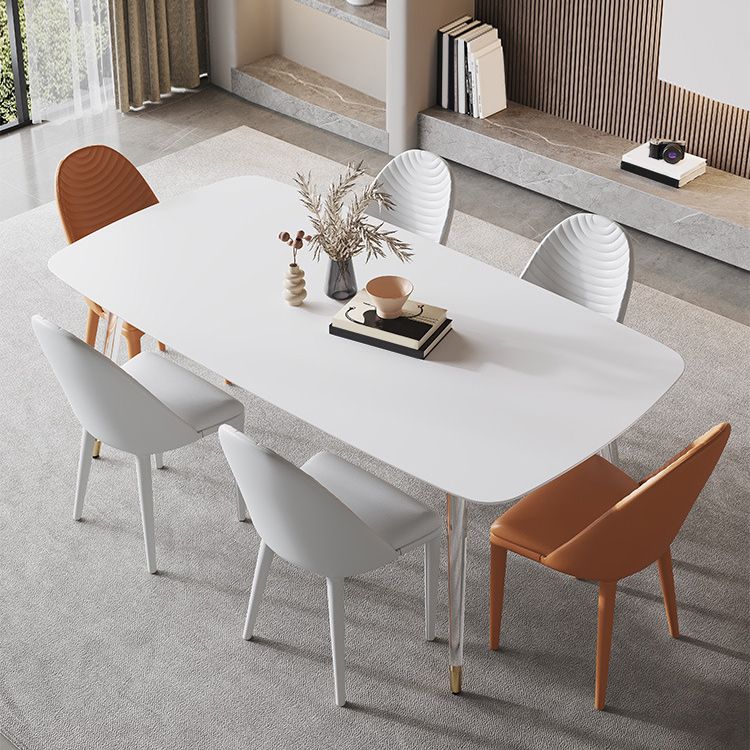 Medieval Rectangle Dining Table Sintered Stone Table with Plastic Legs Clearhalo 'Dining Tables & Seating' 'Dining Tables' 'dining_table' 'furn' 'furn_dining_table' 'Furniture' 'Kitchen & Dining Furniture' 1200x1200_3b45e2a0-d135-4d8f-8a01-b13a5cb53604