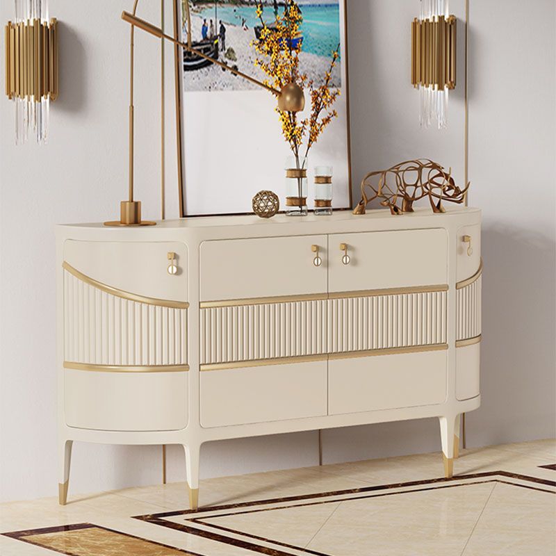 Tavolo da tavolo a buffet moderno tavolo in legno massiccio con porte per sala da pranzo