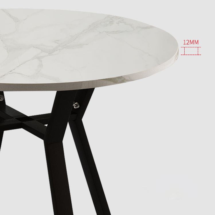 椅子付きの1/2/5 PCSラウンドストーンダイニングテーブルを修正しました