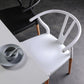 Modern Beech Wishbone Arm Chair Matte Finish Plastic Dining Chair Clearhalo ' kitchen&dining_furn' 'Dining Chairs' 'Dining Tables & Seating' 'dining_chair' 'Furniture' 'furniture_dining_chair' 'Kitchen & Dining Furniture' 'kitchen' 1200x1200_3b496c79-17dd-4837-abd4-890a7031136a