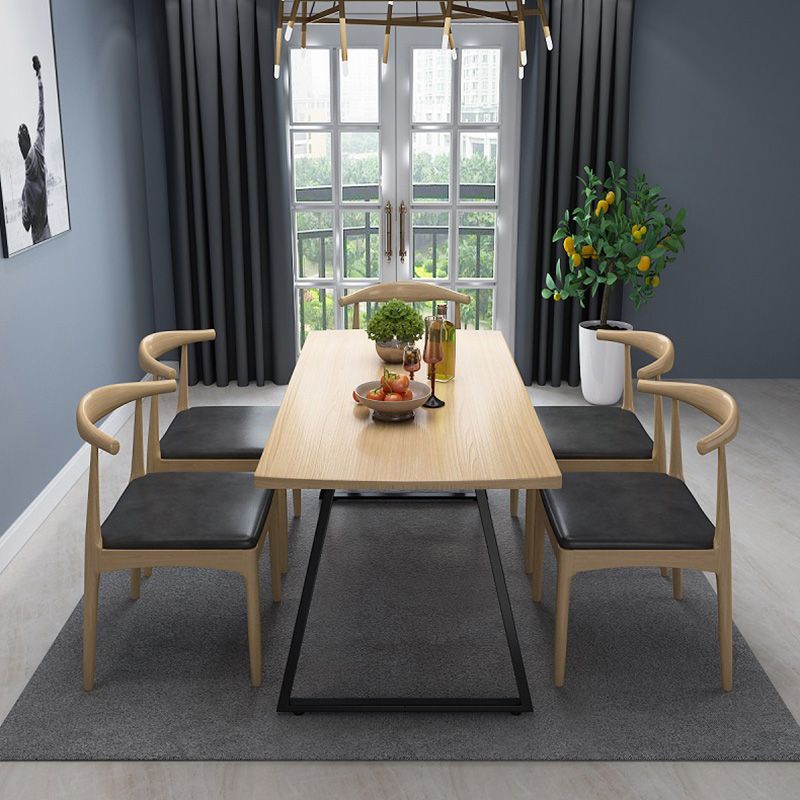 Industrial 1/2/3/5/7 Pieces Dining Set Rectangular Solid Wood Indoor Dinette Set Clearhalo 'Dining Room Sets' 'Dining Tables & Seating' 'dining_room_set' 'furn' 'furn_dining_room_set' 'Furniture' 'Kitchen & Dining Furniture' 1200x1200_3b4beafa-209a-4d8b-8df8-cab1b5eccf28