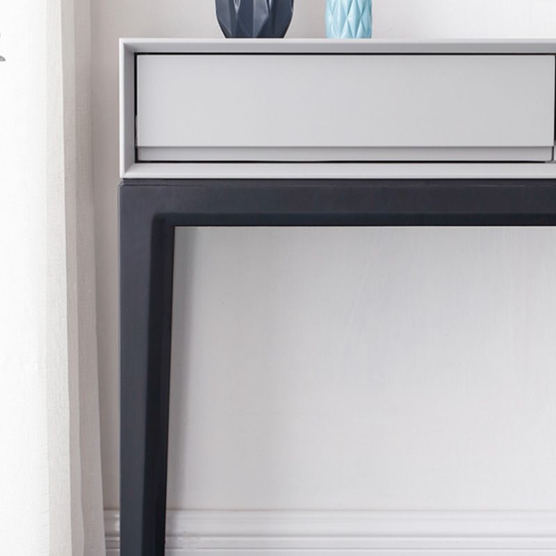 Modern Wooden Mirror Bedroom With Drawer Standing Vanity Dressing Table