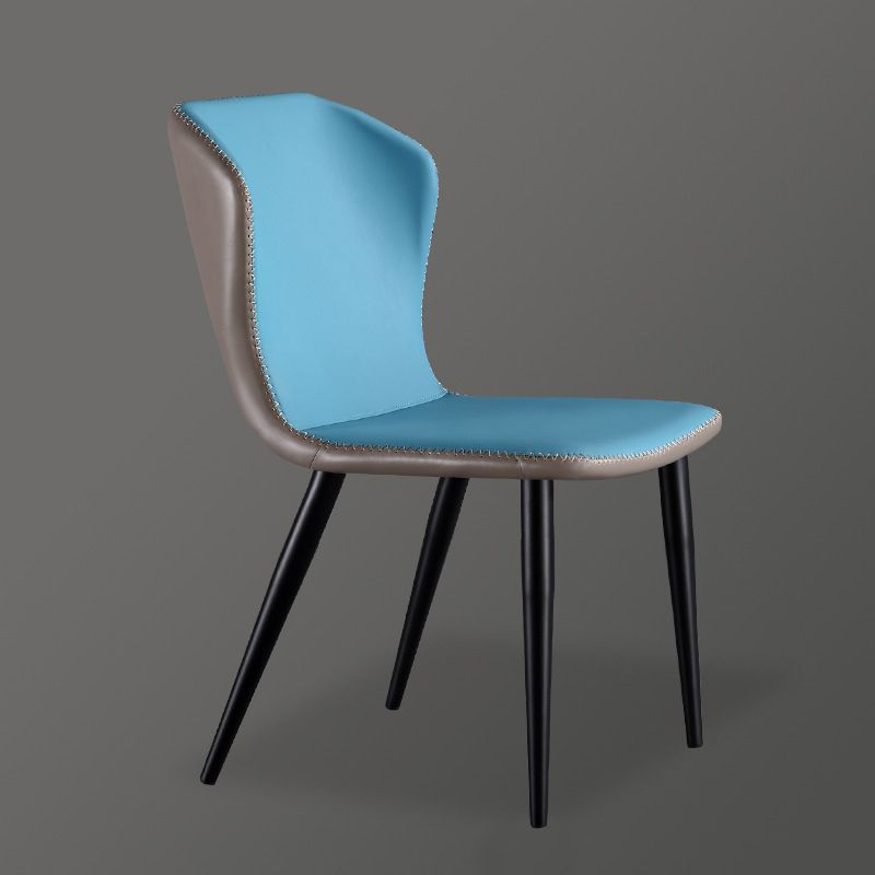 Industriële vaste achterstoelen armloze zijstoelen met metalen benen voor thuisgebruik